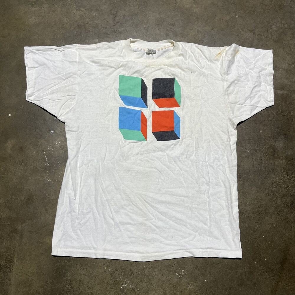 Vintage 80s Ocoee River White Water Rafting Flag Shirt